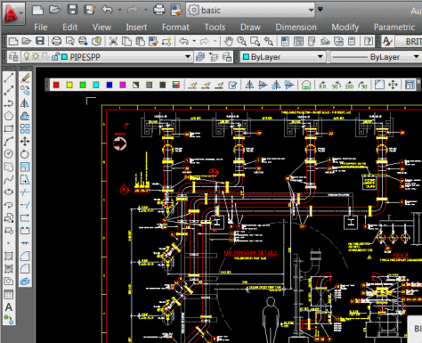 autocad piping